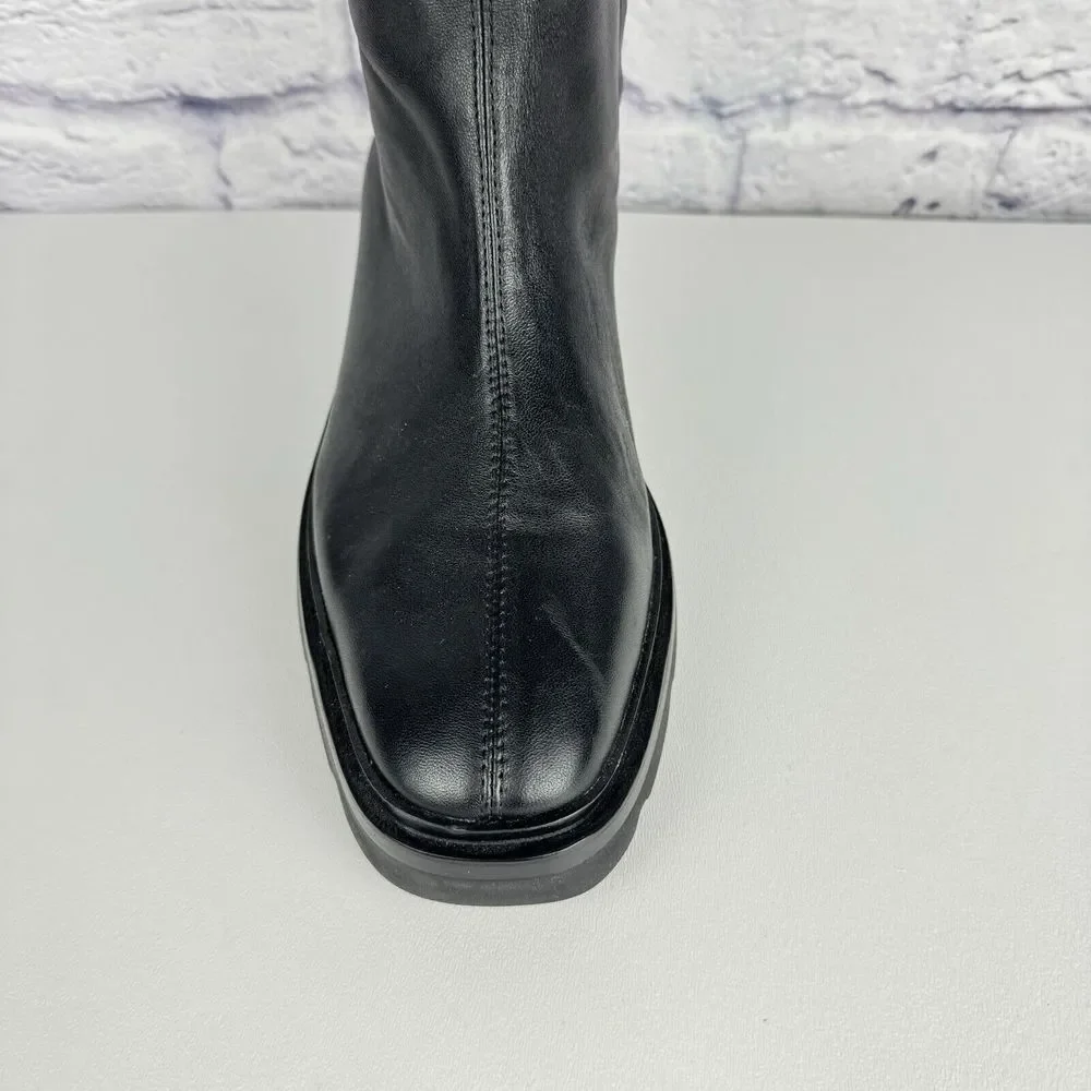 AMPUTEE ONE 1 SINGLE RIGHT Vince Rune Water Repellant Black Leather Knee Boot 9 - Picture 3 of 14